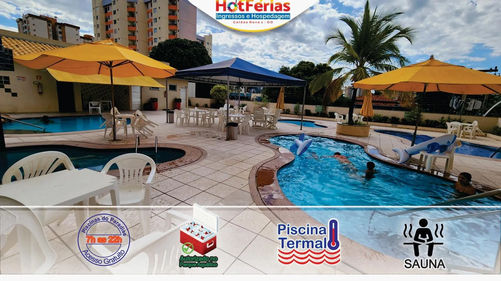 Flat Paradise Com Piscinas Termais, Proximo Ao Shopping Singapura E Ao Centro - Hotferias Caldas Novas Apartment