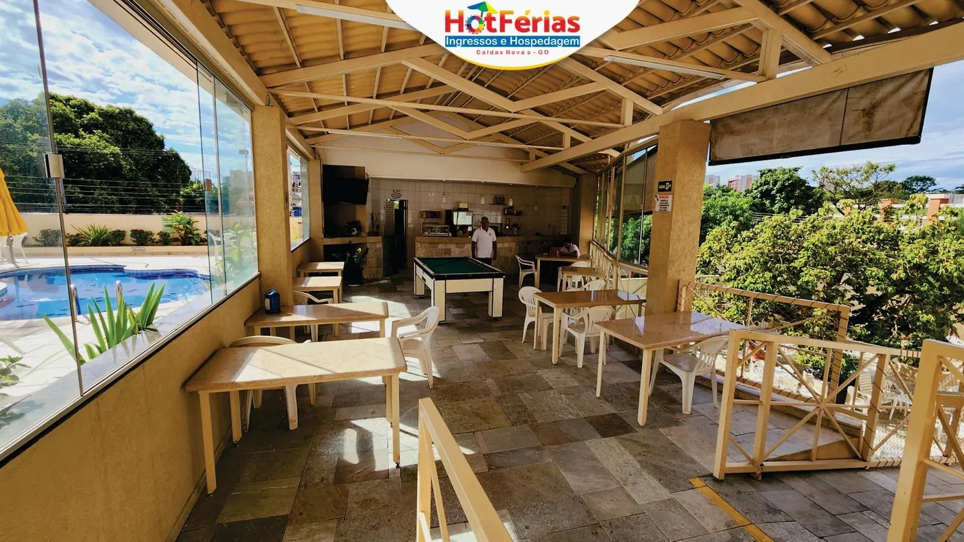 Flat Paradise Com Piscinas Termais, Proximo Ao Shopping Singapura E Ao Centro - Hotferias Caldas Novas Apartment